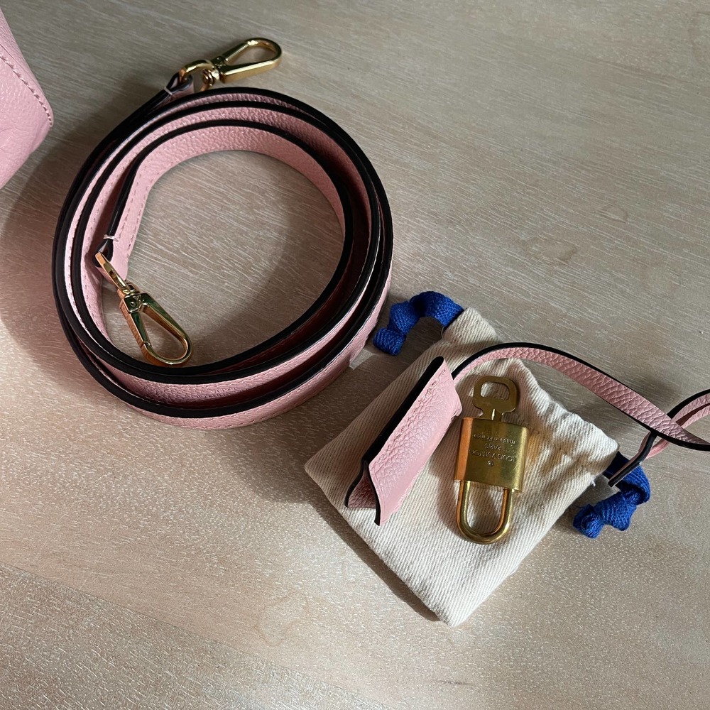 ❌SOLD❌ Louis Vuitton Montaigne BB Empreinte Leather Rose Poudre Crossbody Bag - Picture 14 of 17